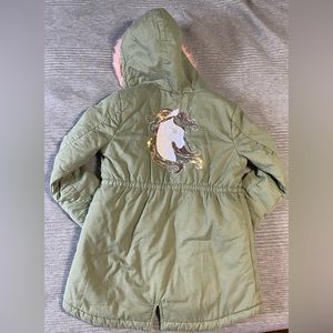 Children’s Place Girls Unicorn coat- size girls XXL/16